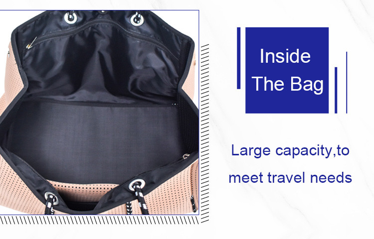 New fashion custom beach bag women shoulder tote bags neoprene handbag (1)